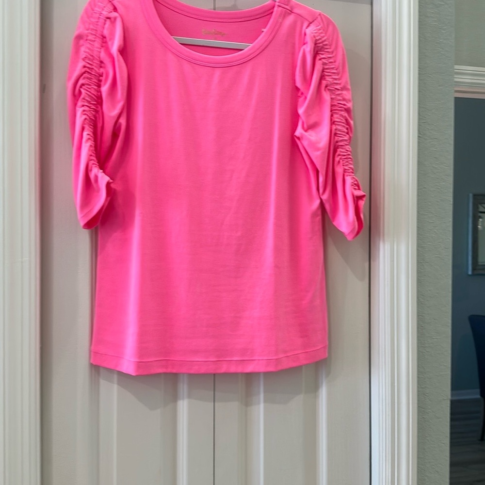 Lilly Pulitzer Aura Pink Belden Knit Top. Size M. NWT